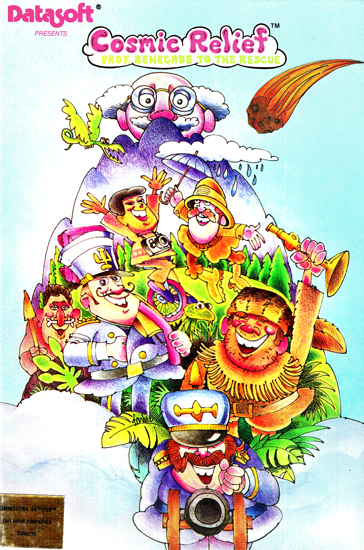 Cosmic Relief box art for Commodore 64